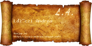 Lóczi Andrea névjegykártya