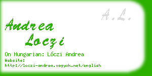 andrea loczi business card