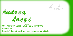 andrea loczi business card